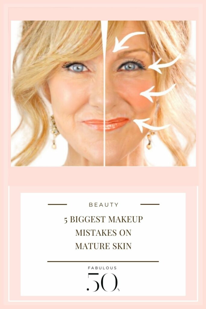 Makeup mistakes on mature skin